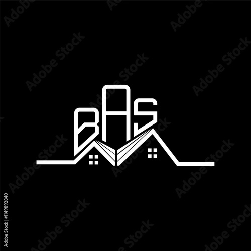 BAS Real State logo design, BAS simple and modern logo. BAS luxurious alphabet design