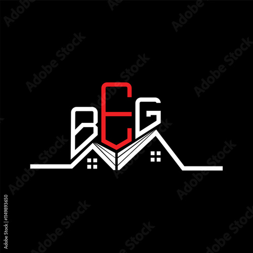 BEG Real State logo design, BEG simple and modern logo. BEG luxurious alphabet design