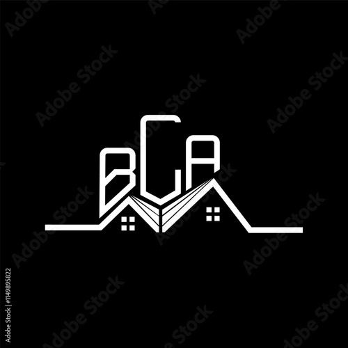 BLA Real State logo design, BLA simple and modern logo. BLA luxurious alphabet design