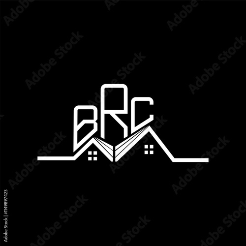 BRC Real State logo design, BRC simple and modern logo. BRC luxurious alphabet design