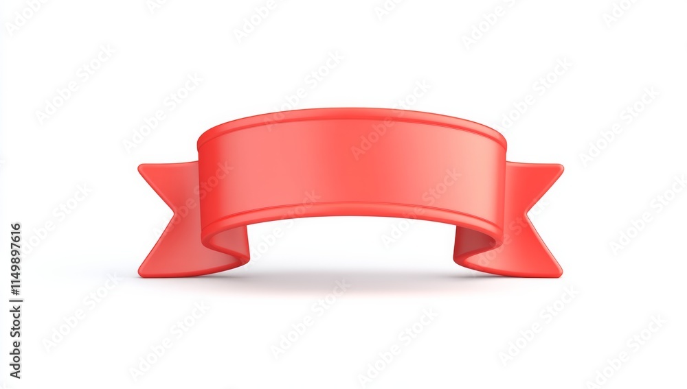 red banner icon on a white background, red banner icon on a white background,