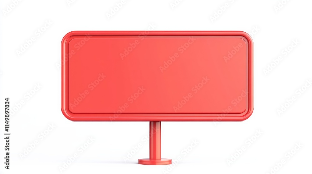 red plastic signboard without lights, banner isolated on white background red plastic signboard without lights, banner isolated on white background