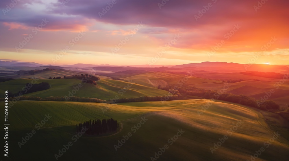 Natural view of sunset Natural view of sunset