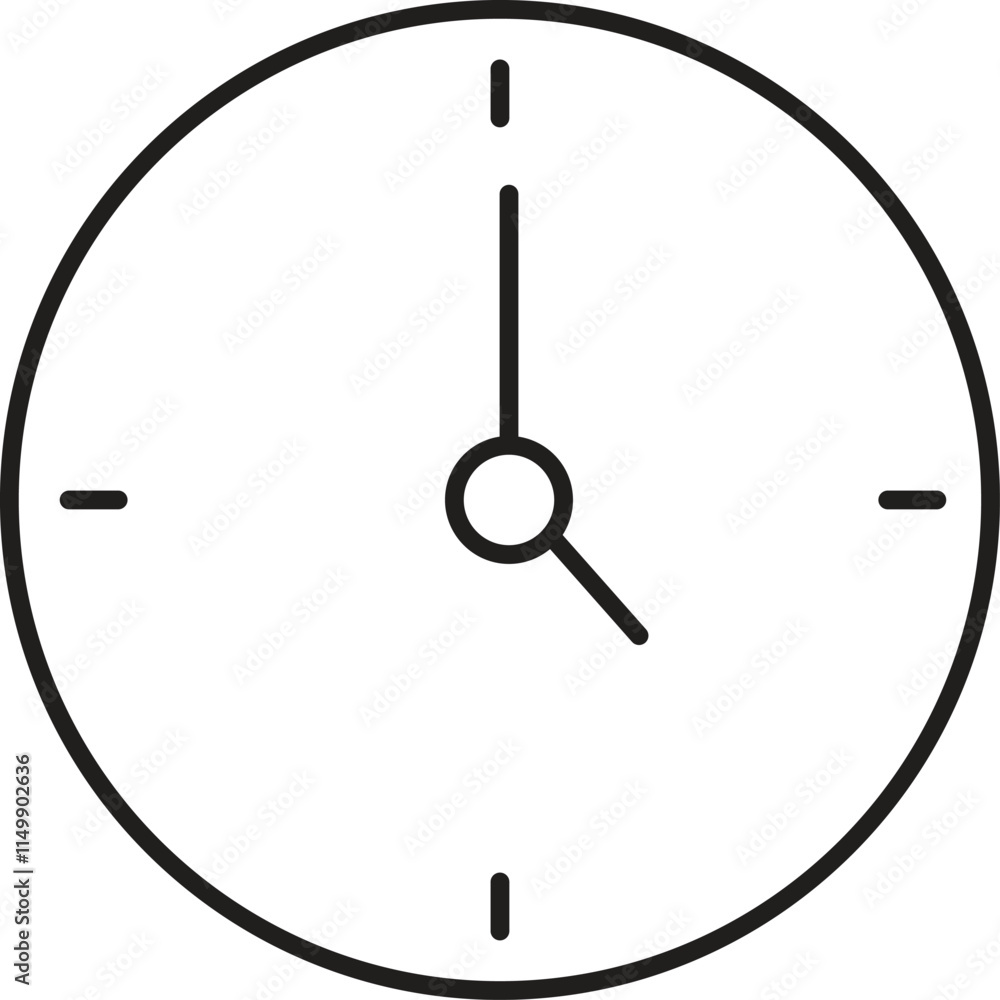 Clock Line Icon. Clock icons in line style set isolated on white background. Time icon. Vector Editable Stroke with transparent background. Clock Line Icon. Clock icons in line style set isolated on white background. Time icon. Vector Editable Stroke with transparent background.