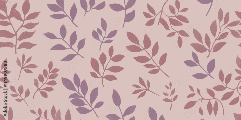 Minimalist Botanical Pattern with Soft Pastel and PANTONE 17-1230 Mocha Mousse Tones Minimalist Botanical Pattern with Soft Pastel and PANTONE 17-1230 Mocha Mousse Tones
