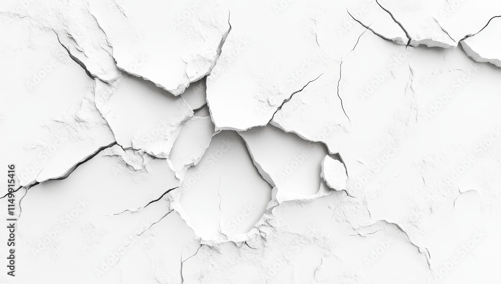 Cracked white surface texture, abstract background. Cracked white surface texture, abstract background.