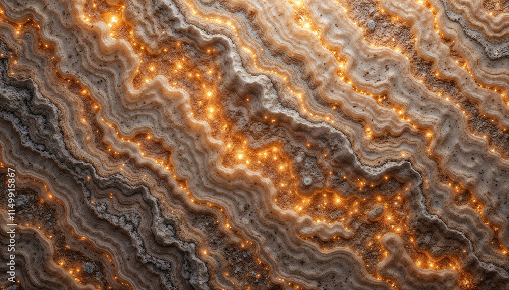 Fototapeta premium Ethereal Glowing Rock Formation in Natural Tones 