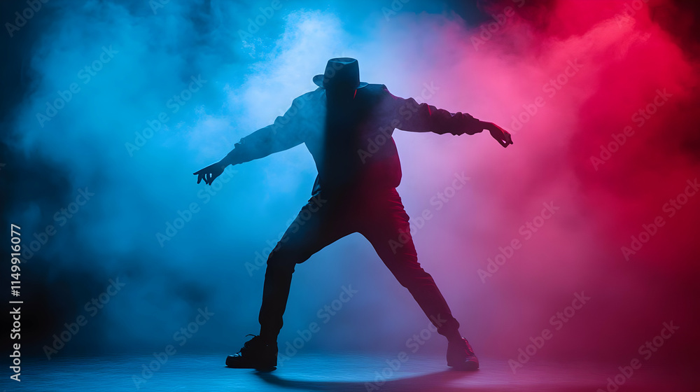 Dynamic Dancer Silhouette Illustration Dynamic Dancer Silhouette Illustration