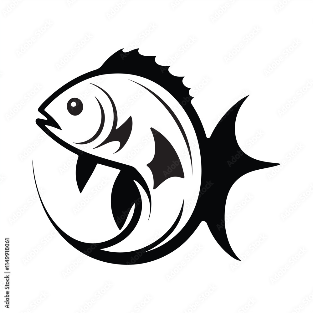 fish isolated vector illustration on a white background. fish isolated vector illustration on a white background.