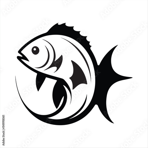  fish isolated vector illustration on a white background.