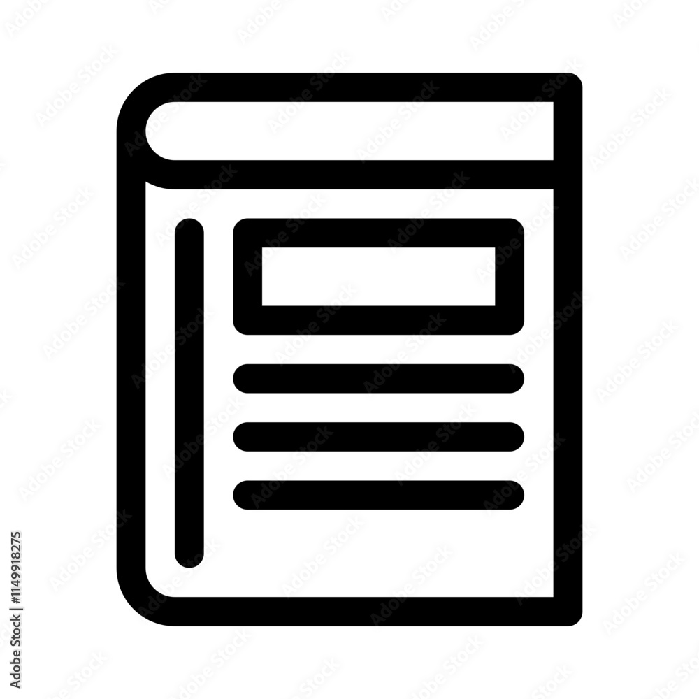 Fototapeta premium Reading line icon