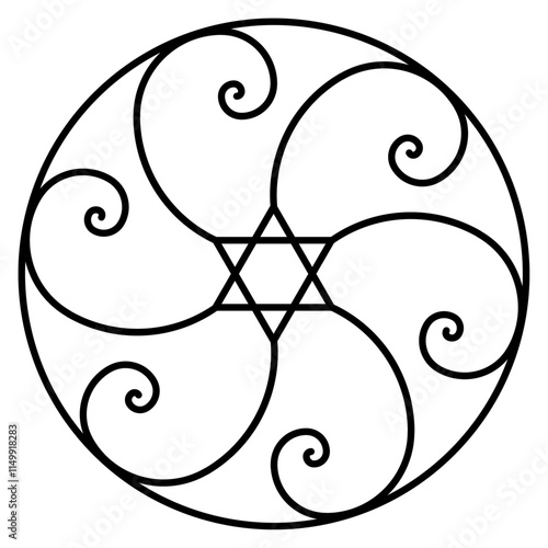 golden ration fibonacci pattern for logo icon background web graphic tattoo. vector illustration.