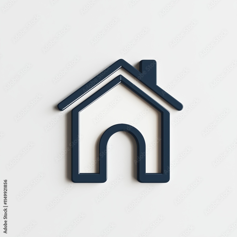 Modern real estate logo with a simple house outline and clean design style Modern real estate logo with a simple house outline and clean design style