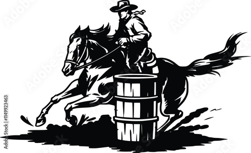 Barrel Racing SVG