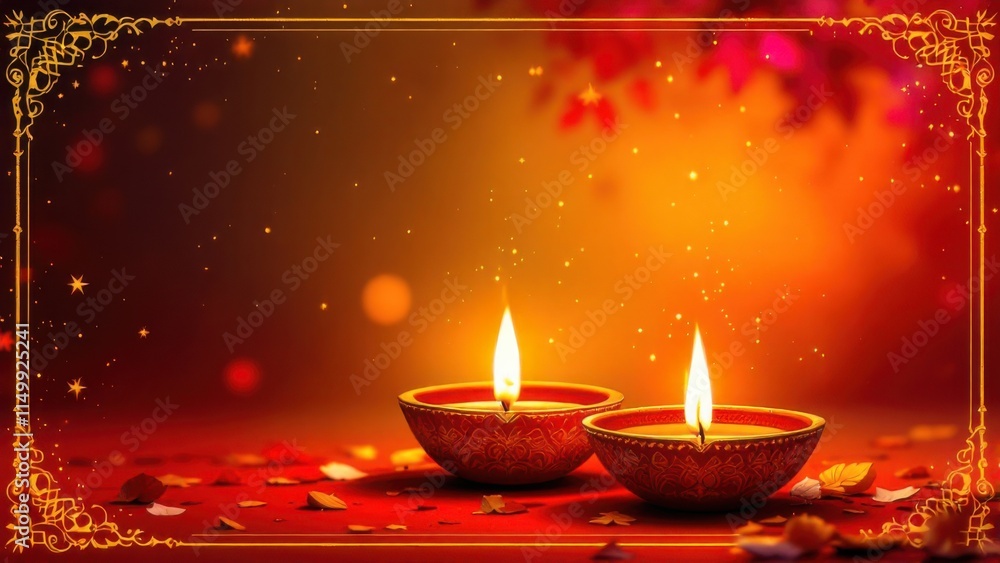 Traditional Indian clay lamps (diyas) lit during a festival, symbolizing spirituality, culture, and celebration. Traditional Indian clay lamps (diyas) lit during a festival, symbolizing spirituality, culture, and celebration.