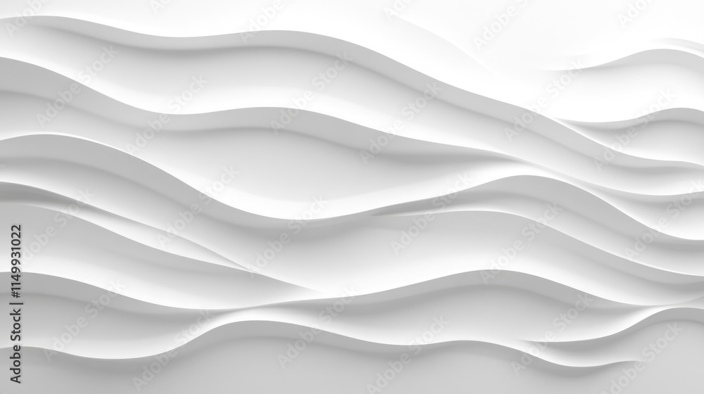 Obraz premium Abstract white wavy pattern background.