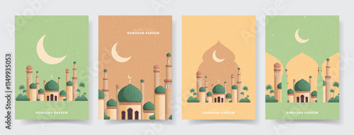 Trendy posters for Ramadan Kareem