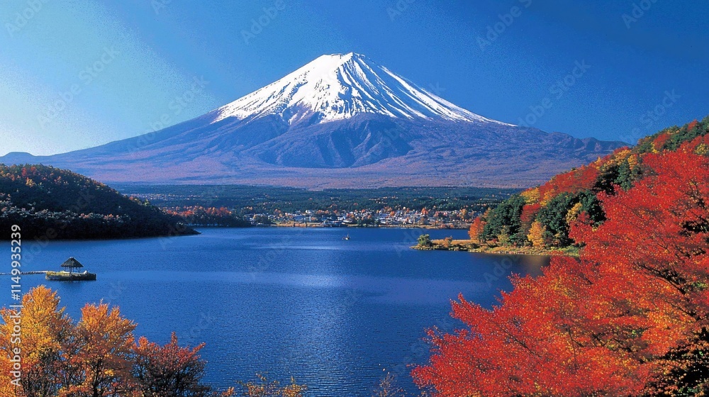 Fototapeta premium mountain and lake
