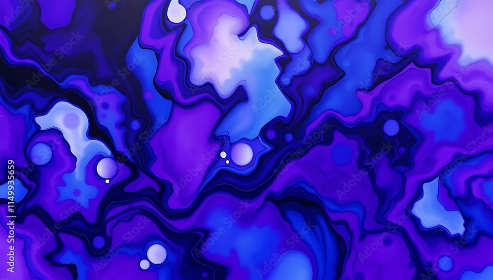 Abstract Swirling Blue and Purple Liquid Art Design Abstract Swirling Blue and Purple Liquid Art Design