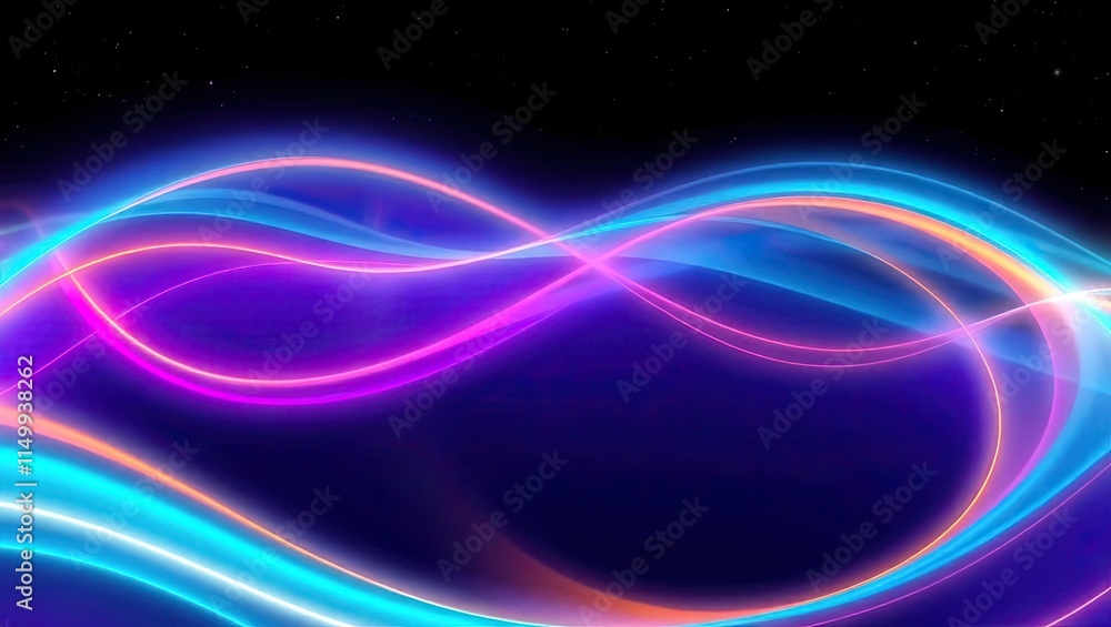Neon Light Waves. Vibrant Digital Energy. Ideal For A Desktop Wallpaper Or Background. Neon Light Waves. Vibrant Digital Energy. Ideal For A Desktop Wallpaper Or Background.