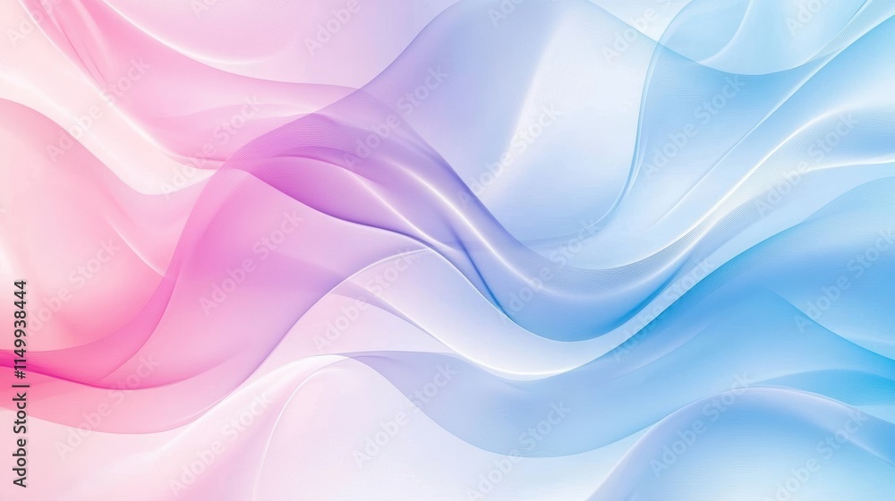 Fototapeta premium Pastel Wave Abstract Background - Pastel colors