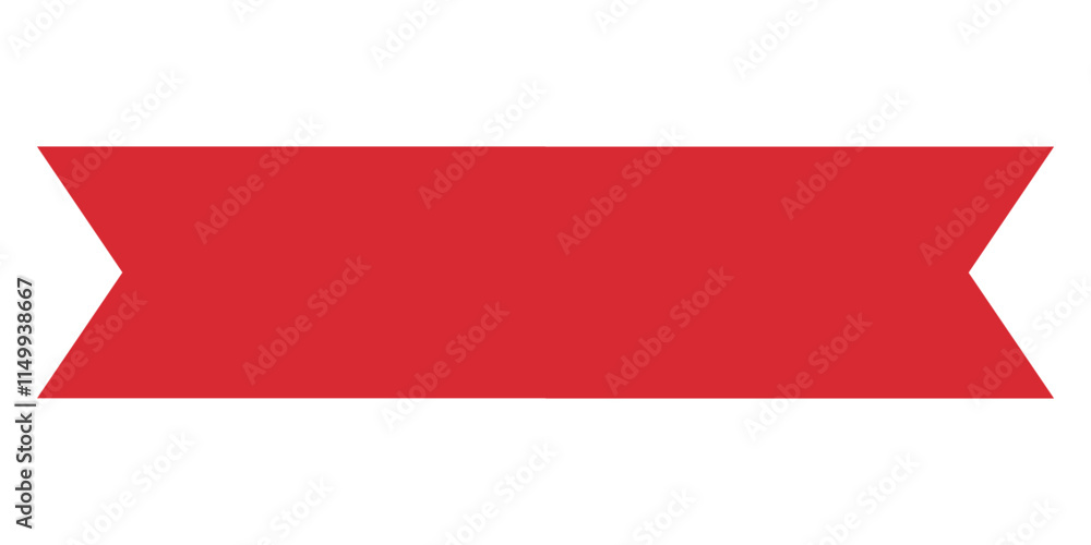 Red ribbon banner icon, blank red ribbon, red ribbon flat vector illustration in trendy style isolated on white background. Red ribbon banner icon, blank red ribbon, red ribbon flat vector illustration in trendy style isolated on white background.