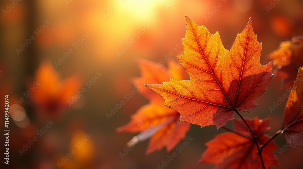 Cinematic Autumn Leaves: Hyper-Realistic Macro Scene Cinematic Autumn Leaves: Hyper-Realistic Macro Scene