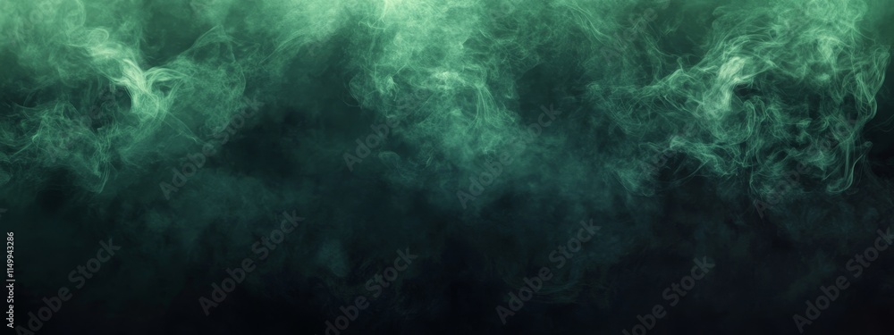 Fototapeta premium Dark teal smoke abstract background.