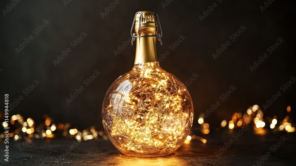 HAPPY NEW YEAR Silvester New Year's eve party celebration greeting card - Gold champagne bottle, champagne glasses, ribbons and cubes with year number 2025 candles, on wooden table background HAPPY NEW YEAR Silvester New Year's eve party celebration greeting card - Gold champagne bottle, champagne glasses, ribbons and cubes with year number 2025 candles, on wooden table background