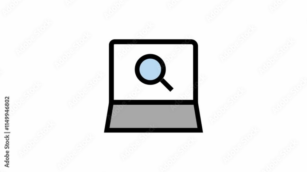 Modern research analysis animated icon - navigation motion design Modern research analysis animated icon - navigation motion design