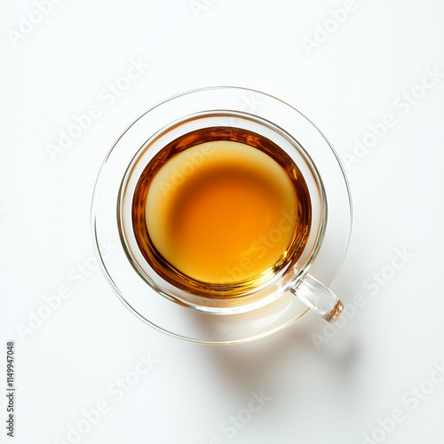 Cup of tea isolated on white background clipping path photo