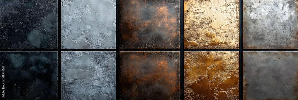 Naklejka premium Metallic Texture Background Illustration