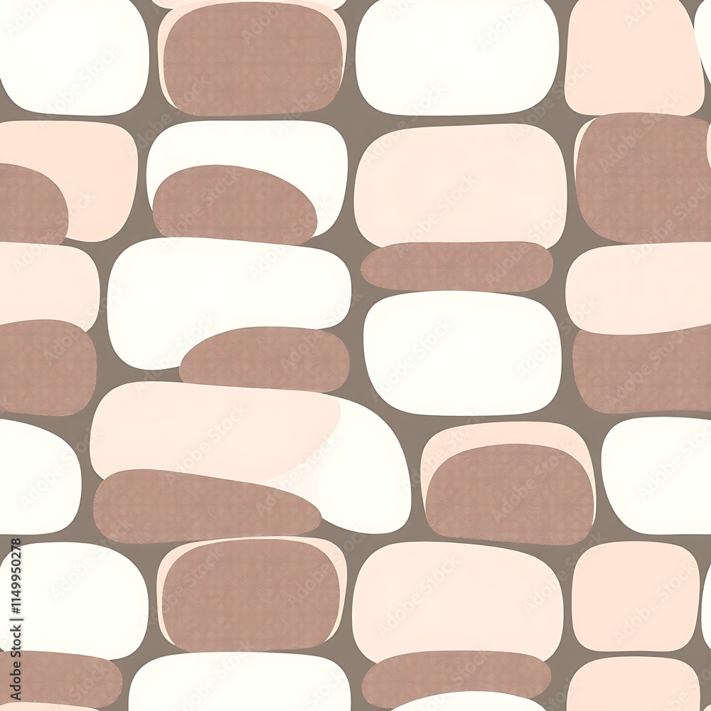 Fototapeta premium Abstract Pebble Seamless Pattern 