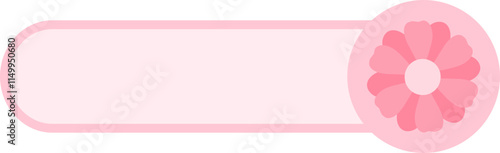 Cute Flower Name Tag Floral Header Title