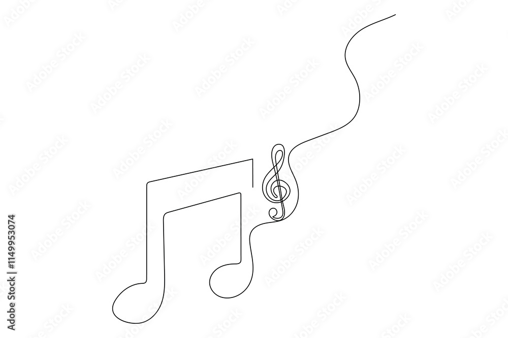 Music icon one line drawing of minimalist vector icon with black and white background
Music icon one line drawing of minimalist vector icon with black and white background