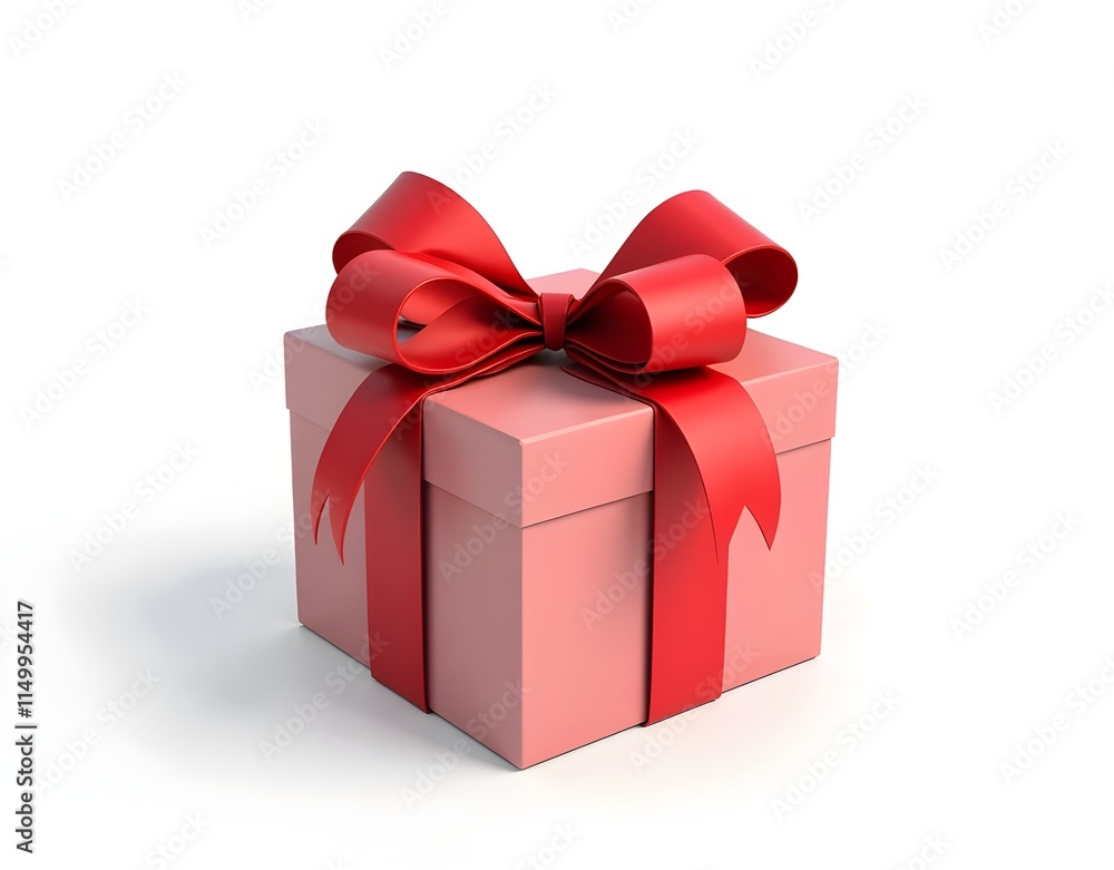 Fototapeta premium ribbon bow card note celebration greeting with white background