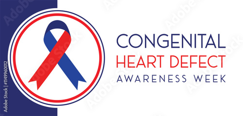 Congenital Heart Defect Awareness Week. background, banner, card, poster, template. Vector illustration.
