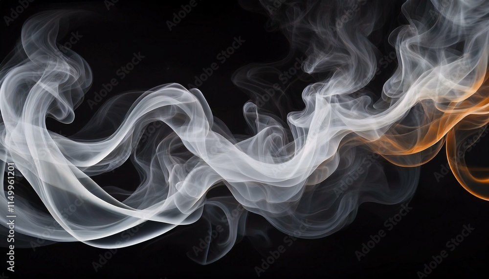 Fototapeta premium Abstract Smoke Swirls on Black