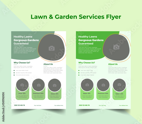 Lawn service flyer advertisement template, grass mowing flyer orchards, mowing, clean up, cutting, lawn, landscaping service