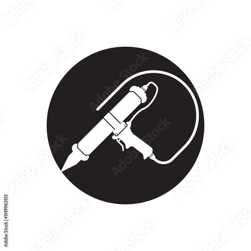 Silicone gun logo symbol icon, vector illustration design