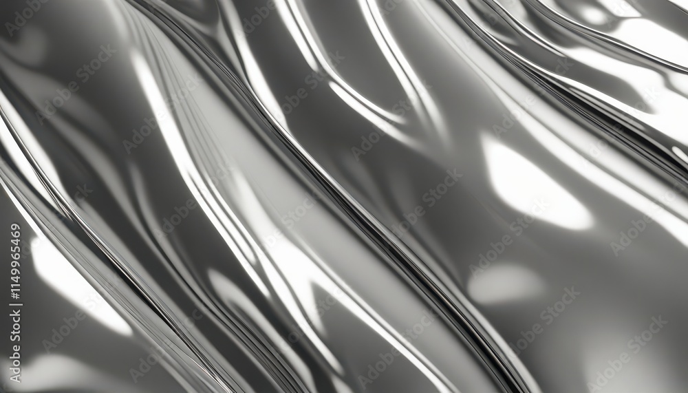Obraz premium a close up of a shiny silver cloth with a black background