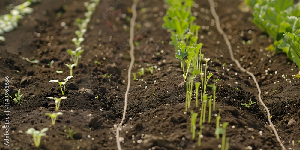 Timelapse capture of a vegetable garden, showing the plants journey from seedlings to maturity under changing sunlight. Timelapse capture of a vegetable garden, showing the plants journey from seedlings to maturity under changing sunlight.