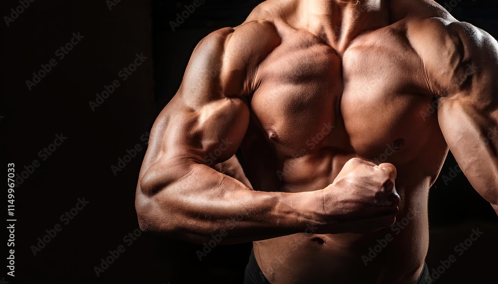 Muscular male bodybuilder Muscular male bodybuilder