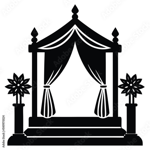 circus tent illustration isolated