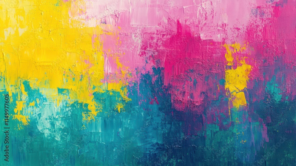 Fototapeta premium Abstract Colorful Impasto Painting Texture
