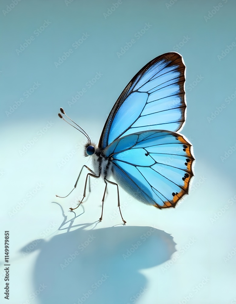 Obraz premium butterfly on a blue background