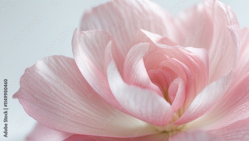 Closeup of a Delicate Pink Flower Petal Structure Closeup of a Delicate Pink Flower Petal Structure