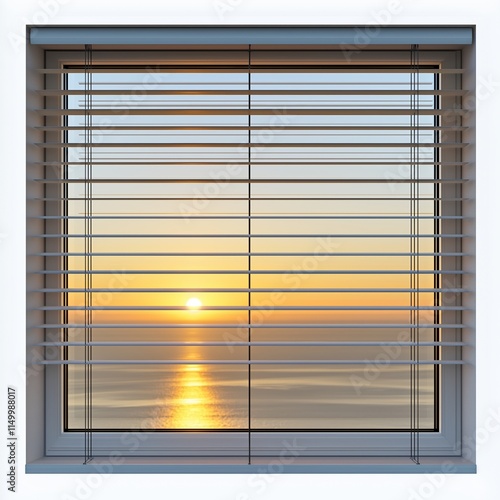 Smart Window Blinds with Sunrise Simulation , isolated on a white background , High quality , No blur photo