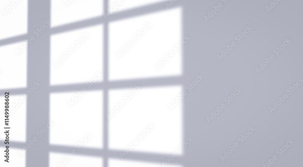 Window shadow drop on white wall mockup background. Windows reflection against white wall, sunshade on windows Window shadow drop on white wall mockup background. Windows reflection against white wall, sunshade on windows