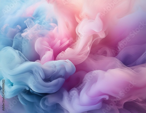 Generated image A visually pleasing vertical wallpaper featuring soft, billowing fumes in a blend of pastel photo